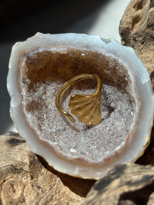 Bague "Coquillage dorée"