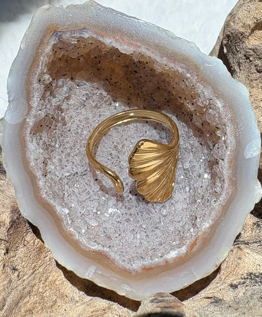 Bague "Coquillage dorée"
